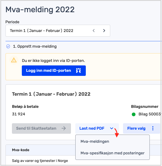 Slik sender du inn mva-meldingen – Tripletex hjelpesenter