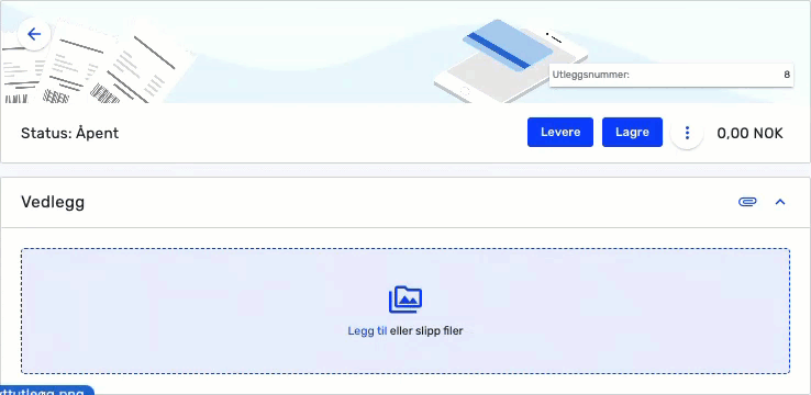 Laste opp vedlegg utlegg.gif