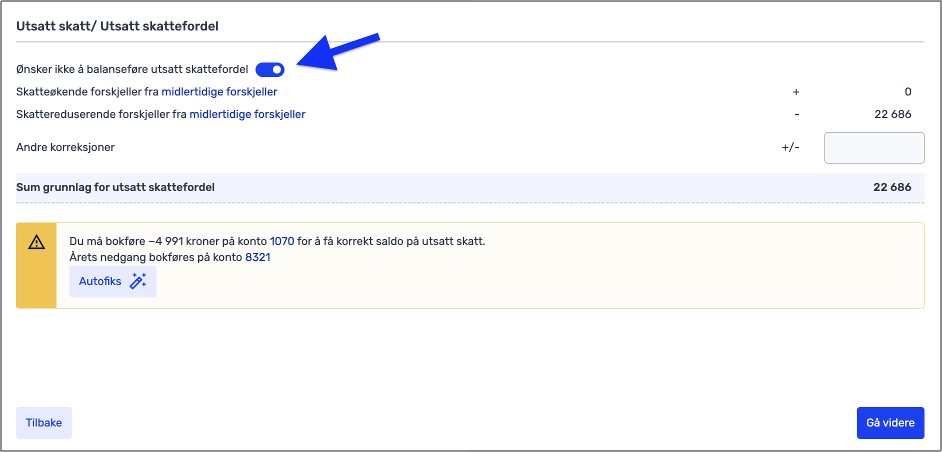 Slik fyller du ut Skatteberegning for AS Tripletex hjelpesenter