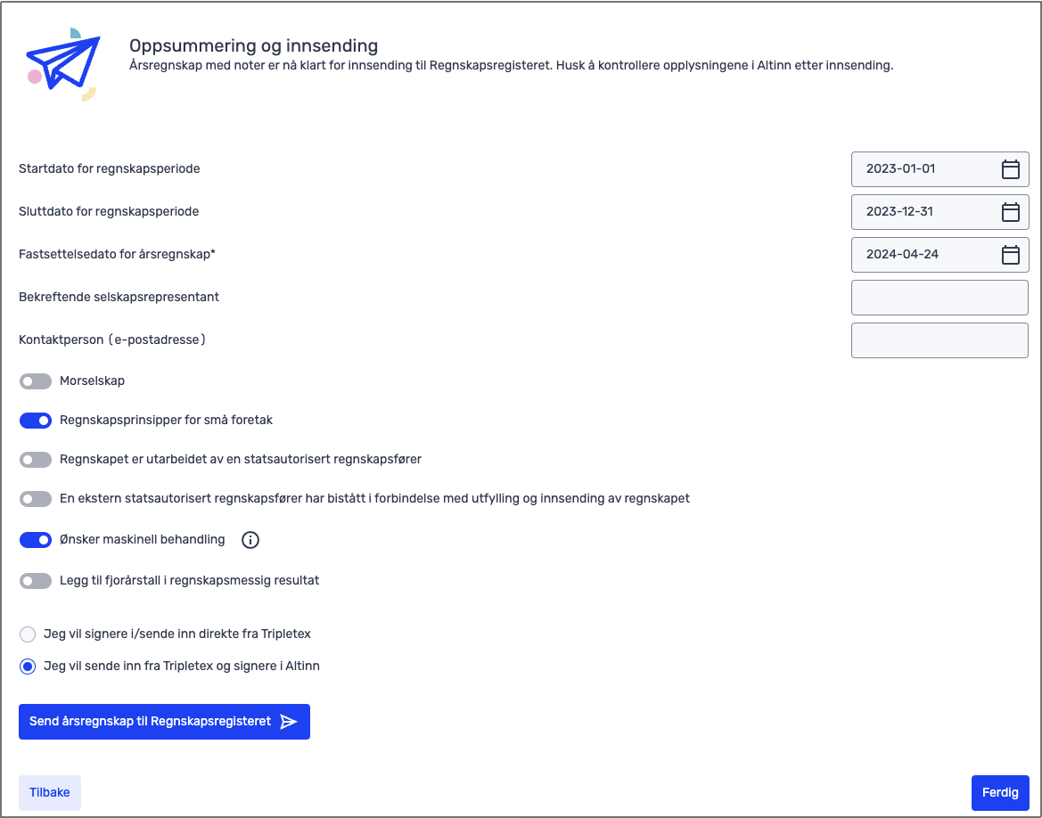 Hvordan Fungerer Innsendingen Av Årsregnskap? – Tripletex Hjelpesenter