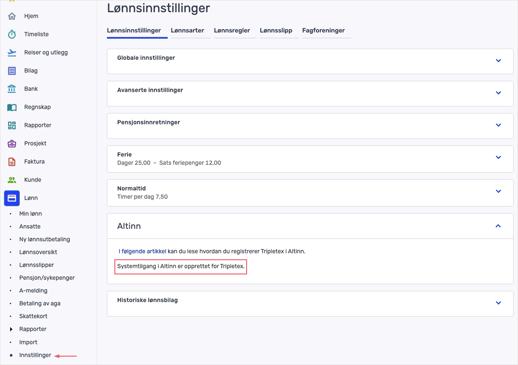 Systemtilgang godkjent og aktivert